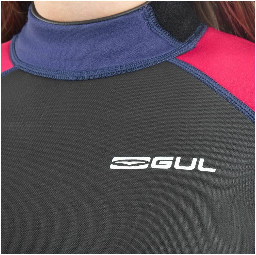 2025 Gul Junior Response 3/2mm Flatlock Back Zip Wetsuit RE1323-C1 - Blue / Rose